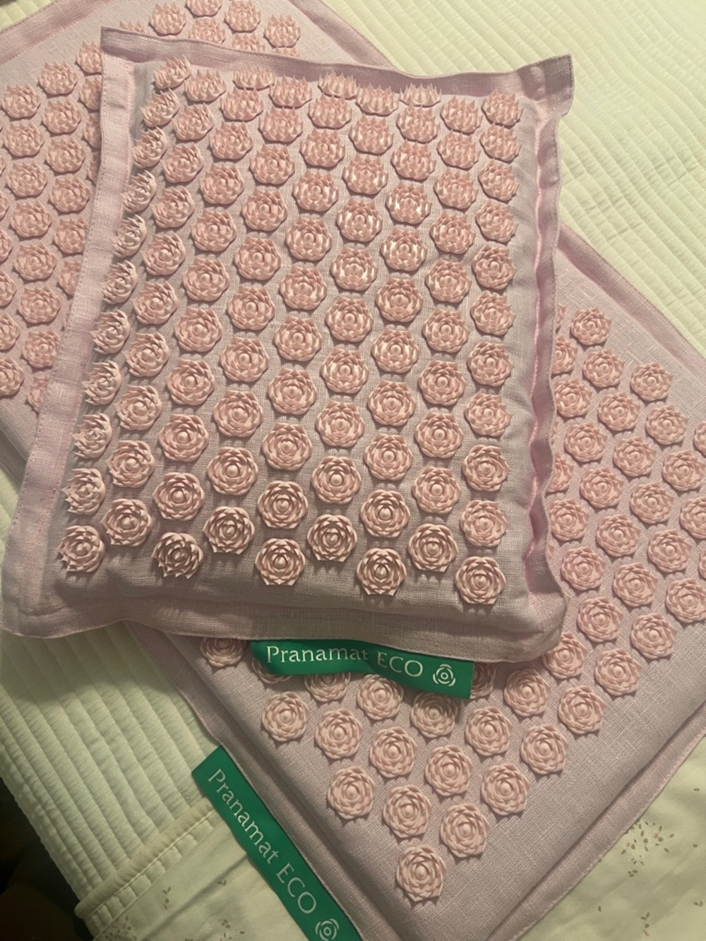 Pranamat pillow and pad. Beautiful baby pink. Color No longer available on site